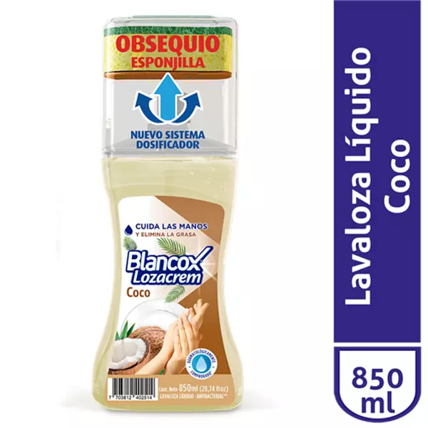 Lavaloza Blancox Lozacrem Dosificador Coco 850ml