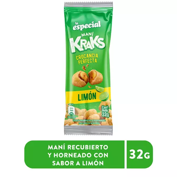 Mani La Especial Kraks Limón 32g