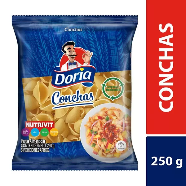 Pasta Doria X 250gr Conchas