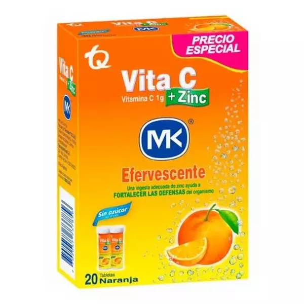 Vitamina C Mk Efervesvente Naranja 20 Und