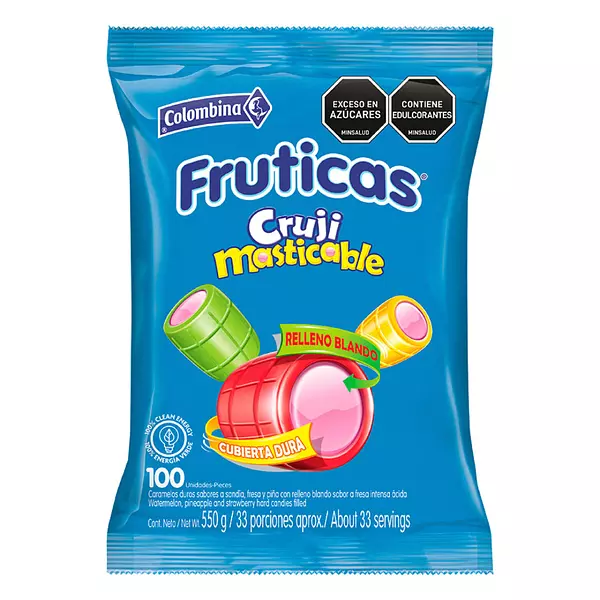 Caramelo Fruticas Cruji Masticable 100*5.5g