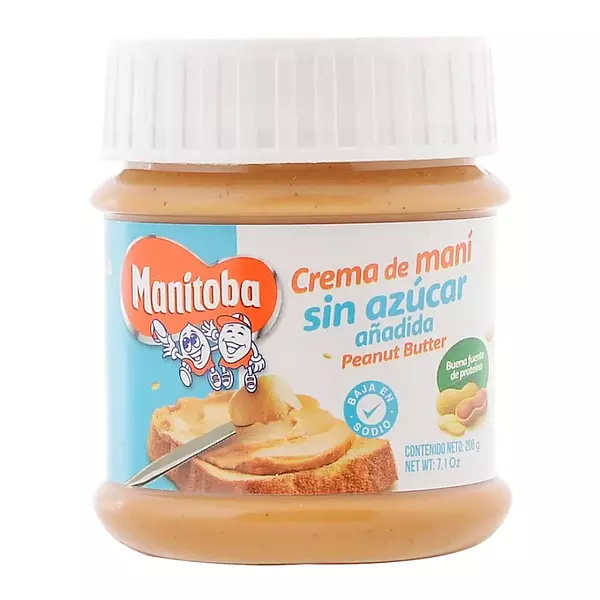 Crema De Mani Manitoba Baja De Sodio Tarro 200g