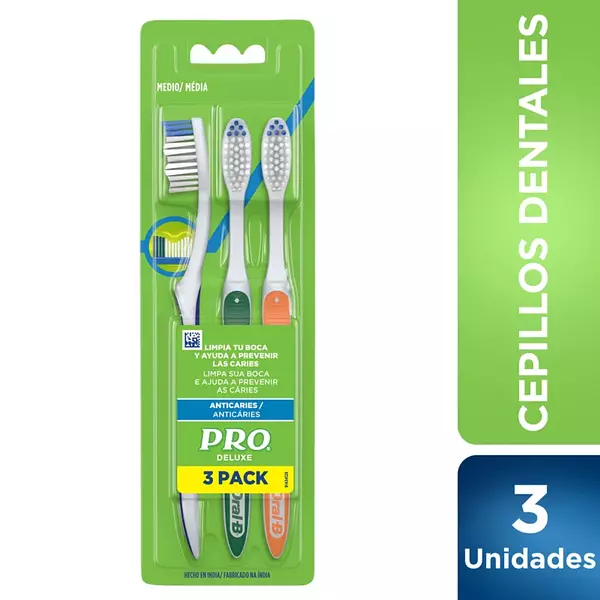 Cepillo Dental Pro Deluxe Pack 3und