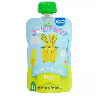 Compota Baby Fruit Pouch Pera 90g
