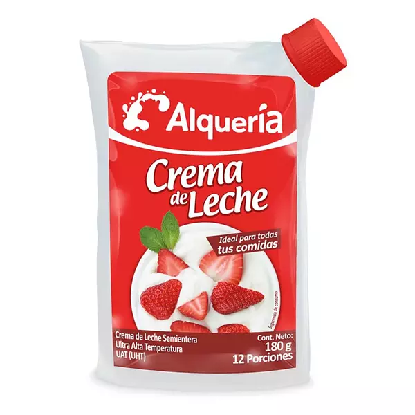 Crema De Leche Alqueria Semientera 180g