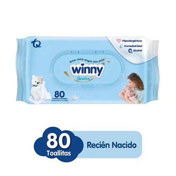 Toallitas Humedas Winny X 80 Sin Alcohol