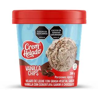 Helado Crem Helado Vainilla Chips 300g