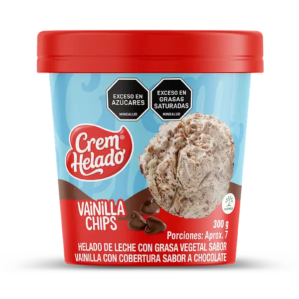 Helado Crem Helado Vainilla Chips 300g