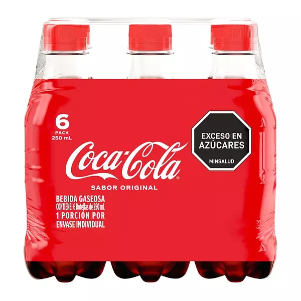 Gaseosa Sixpack 250ml Minipet Cocacola