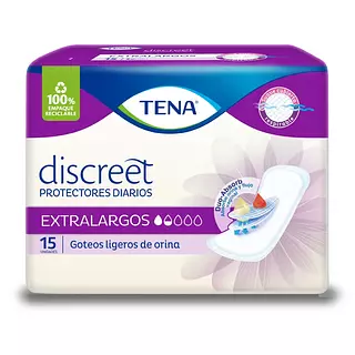 Protectores Tena Discreet Extralargos 15 Und