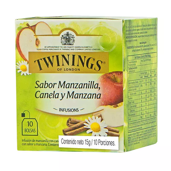 Infusión Twinings Manzanilla Canela Manzana 10 Und