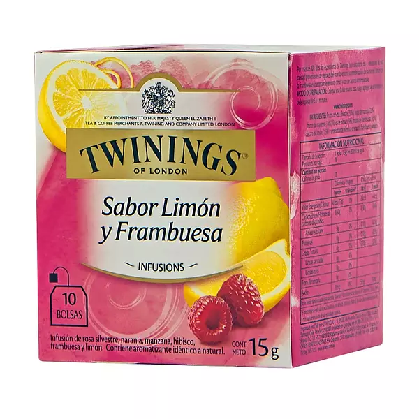 Infusión Twinings Limón Y Frambuesa 10 Und