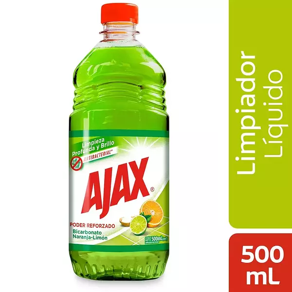 Limpia Pisos Ajax Bicarbonato Naranja Limón 500ml