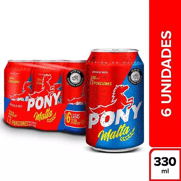 Pony Malta De Lata 6*330ml