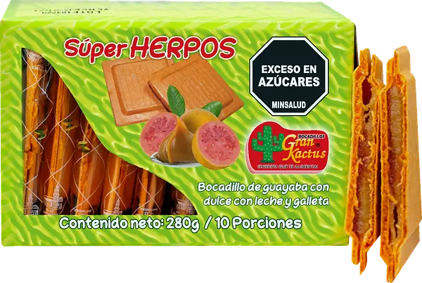 Super Herpos El Gran Veleño Galleta Rellena 280g