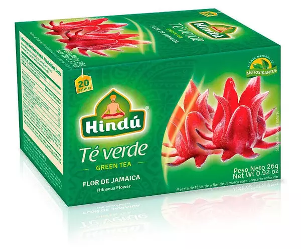 Te Hindu X 20 Verde Con Flor De Jamaica