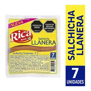 Salchicha Rica Llanera 7und 218g