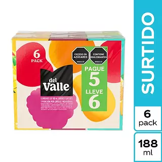 Jugo Del Valle Frutal Multisabor 6*188ml