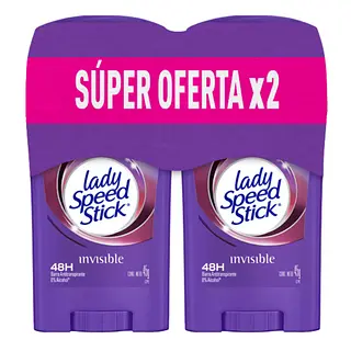 Desodorante Lady Speed Stick Duo Invisible Floral 45gr