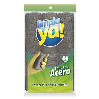 Esponja Limpia Ya Lanas De Acero 6 Und