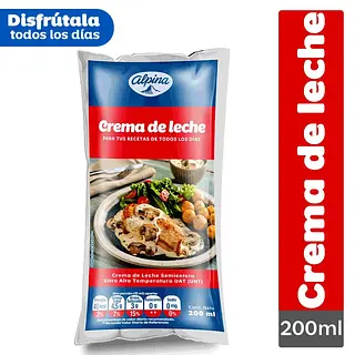 Crema De Leche Alpina De Bolsa 200ml