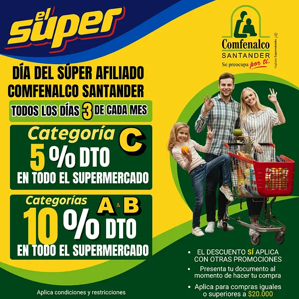 Llegó Comfenalco Santander al Supermercado el Super