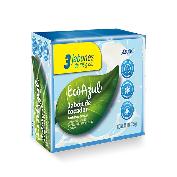 Jabon De Baño Ecoazul Almendra 3*105g