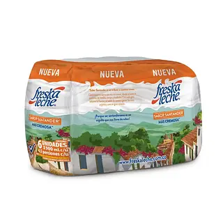 Freska Leche Sabor Santander Sixpack 1100ml