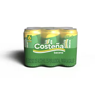 Cerveza Costeña Bacana Sixpack Lata 269ml