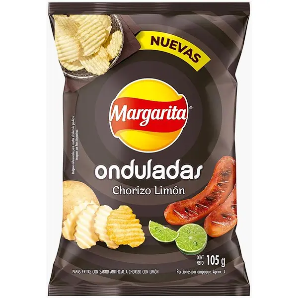 Pasabocas Papa Margarita Chorizo Limon 105g