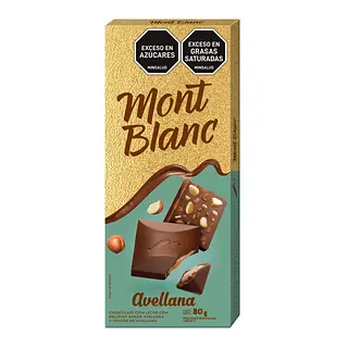 Chocolatina Mont Blanc Avellana 80g