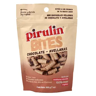 Barquillo Pirulin Con Avellana Bites 200g