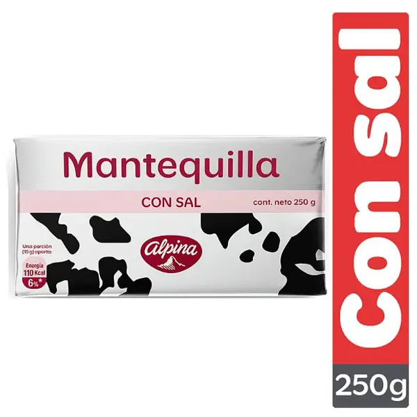Mantequilla Alpina Con Sal 250g