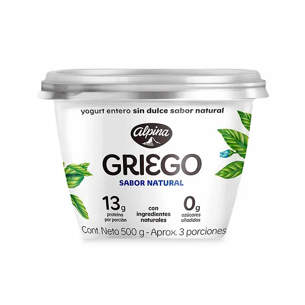 Yogurt Griego Alpina Natural 500g