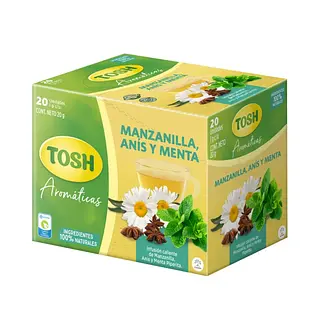 Aromatica Tosh Manzanilla Anis Y Menta 20 Und
