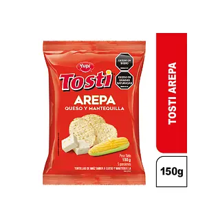 Tosti Arepa Yupi Queso/Mante 150g
