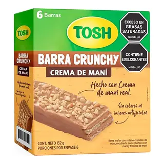 Barra De Cereal Tosh Crema Mani Crunchy 6*25g