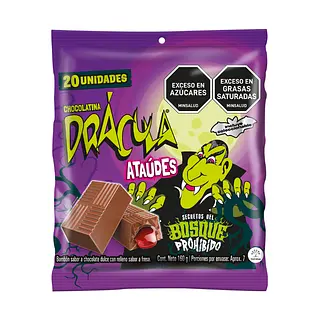 Chocolatina Dracula Ataudes 160g