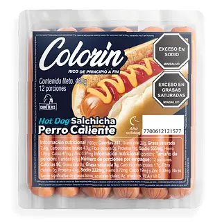 Salchicha Perro 480gr Mac Pollo Colorin