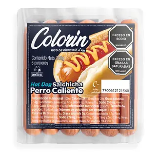 Salchicha Perro 240gr Mac Pollo Colorin