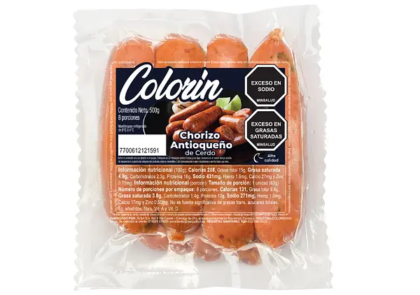 Chorizo Antioqueño 500gr Mac Pollo Colorin