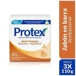 Jabon De Barra Protex Vitamina E Tripack 110g