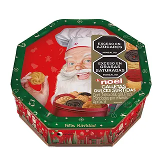 Galleta Navideña Cofre Octagonal 260g