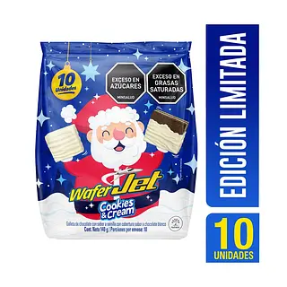 Galleta Jet Wafer Cuadritos Navidad 140g
