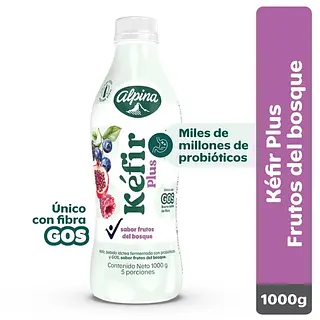 Yogurt Alpina Kefir Frutos Del Bosque 1000g