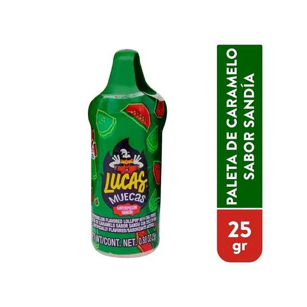 Paleta De Caramelo Lucas Muecas Sandia 24g