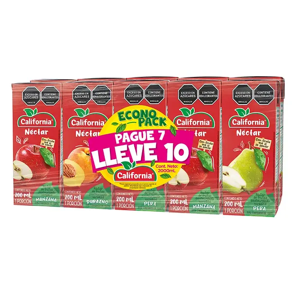 Nectar California Multisabor P.E. 10*200ml