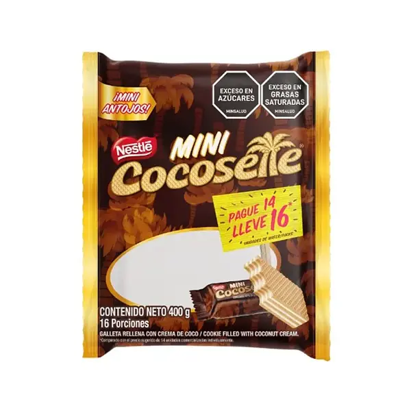 Galleta Cocosette Mini Wafer Pge 14 Ll 16*25g