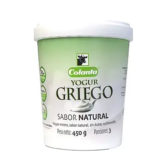 Yogurt Griego Colanta Natural 450g