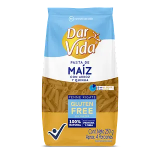 Penne Rigate Dar Vida Gluten Free 250g
